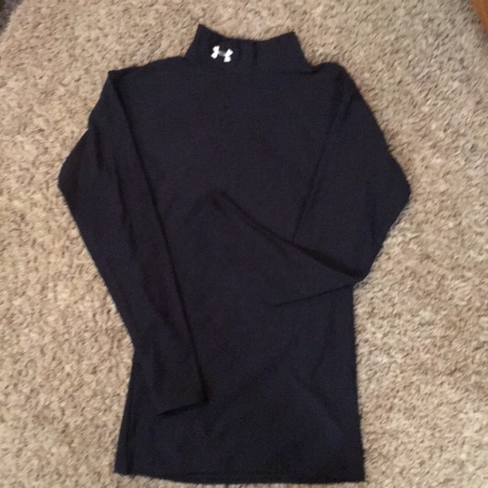 Black Under Armour ColdGear Mock Neck Size Medium